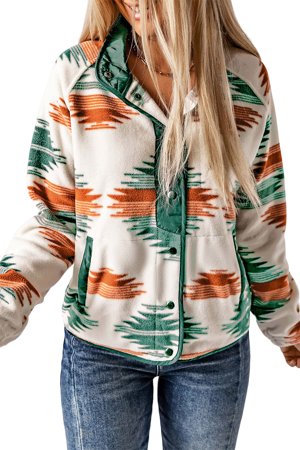 Charisse | Fleece damesjack met drukknopen - Zachte, warme, stijlvolle bovenkleding