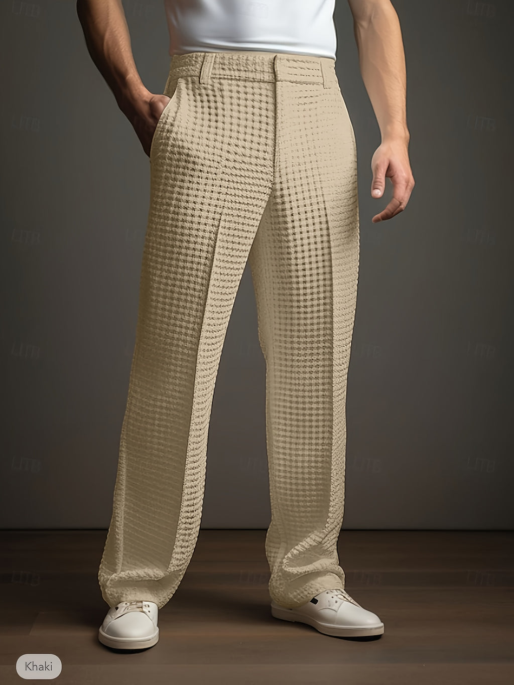Uther | Herenbroek met rechte pijpen, smart casual – Comfortabele kantoorbroek