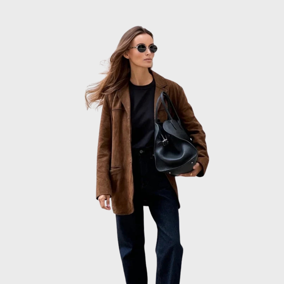 Selvyn | Warm suède reversjasje voor dames – Elegante herfst- en winterjas