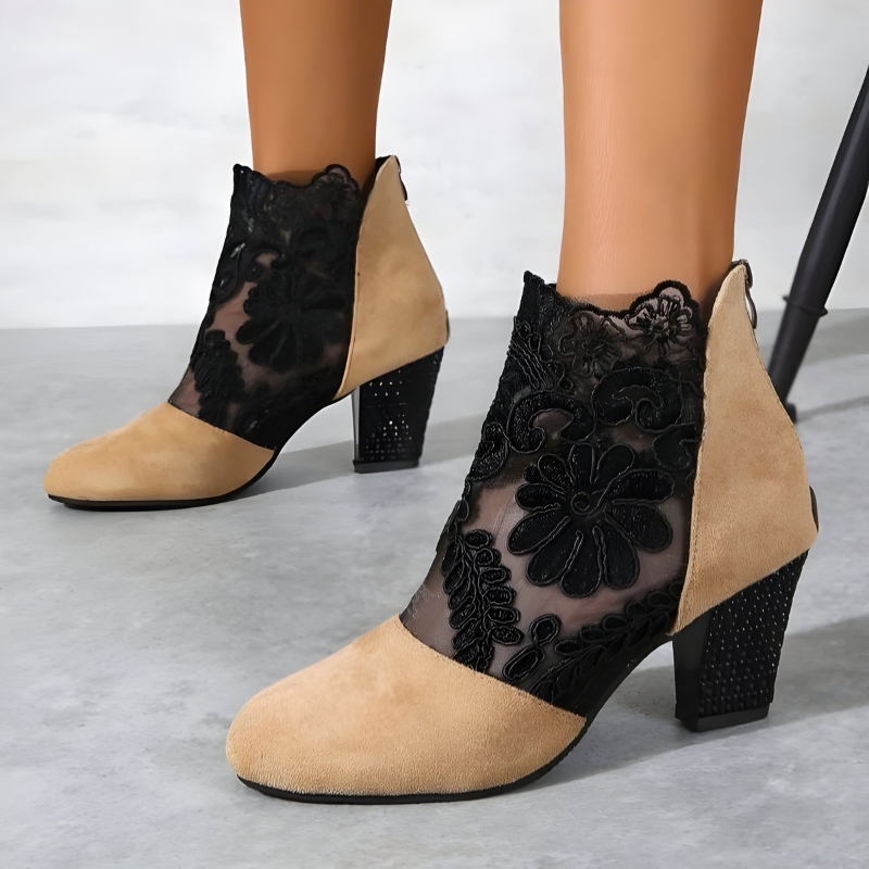 Fely | Damessandalen met hoge hakken – Elegante feest- en bruiloftsschoenen met enkelbandje