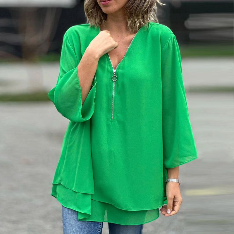 Isora | Elegante gelaagde top – Luchtige casual blouse voor dames