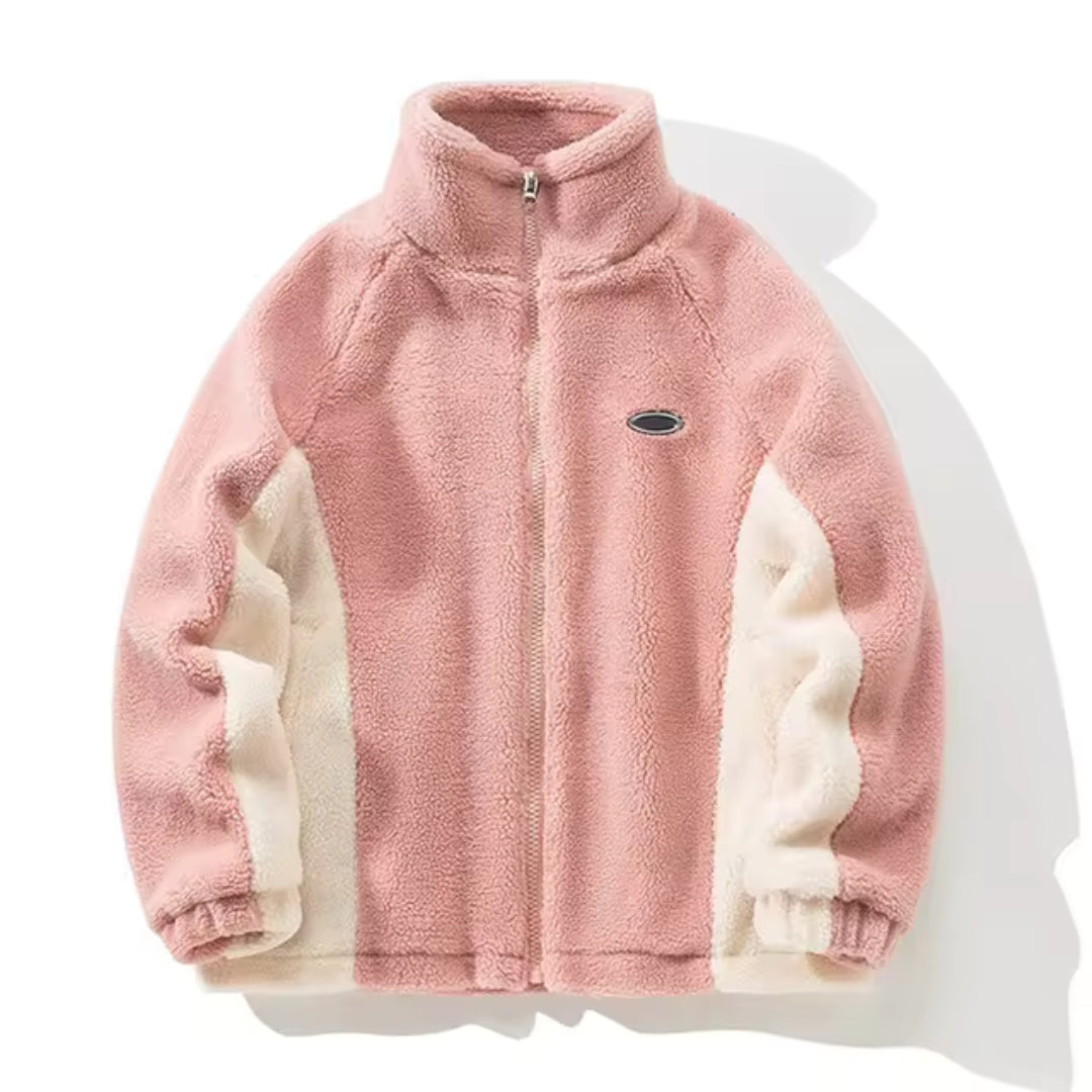 Hadeon | Heren Teddy Pluche winterjack - Staande kraag, knus en stijlvol