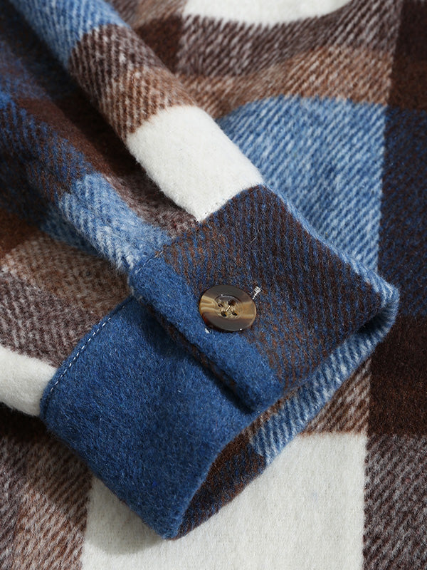 Jaeger | Heren Wollen Blend Geruite Overhemdjas - Warme & Stijlvolle Bovenkleding