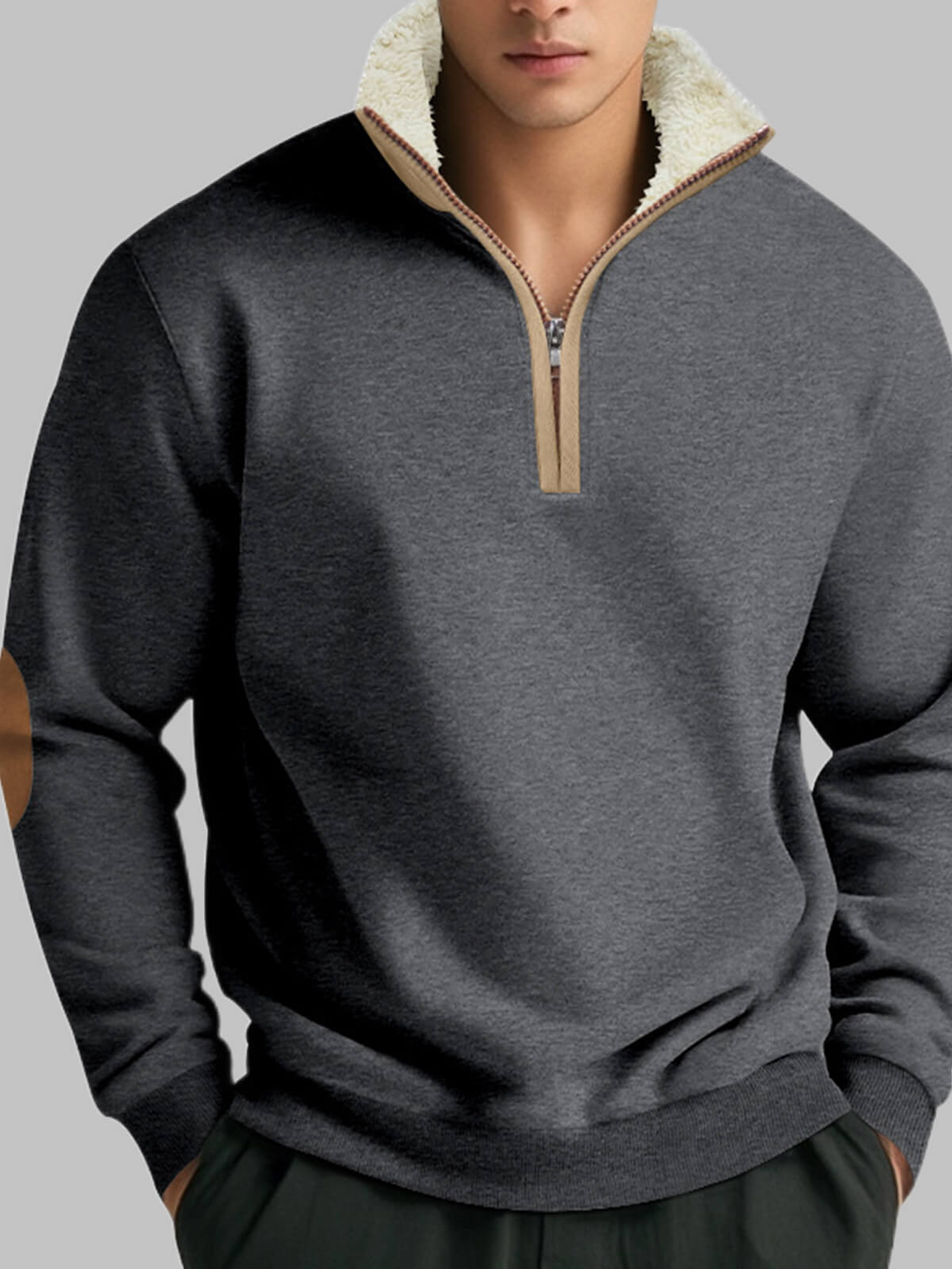 Xalerion | Retro Sweatshirt met halve mouwen voor heren - lange mouwen, casual, stijlvolle trui