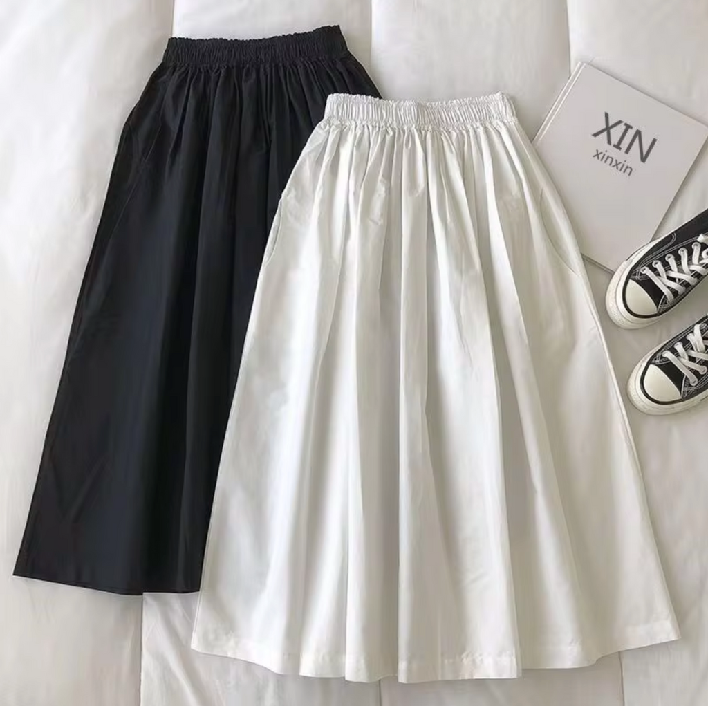 Monica | Losse Hoge Taille Rok - Stijlvolle & Comfortabele A-Lijn Midi Rok