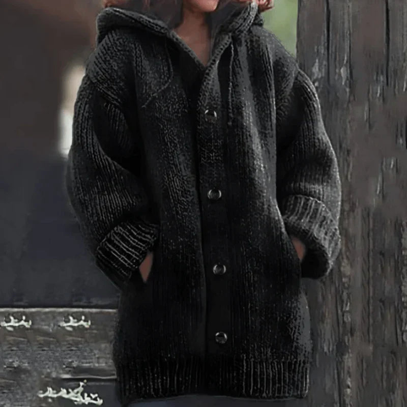 Aralyn | Lang gebreid vest voor dames – Warme, zachte stof, casual winterstijl