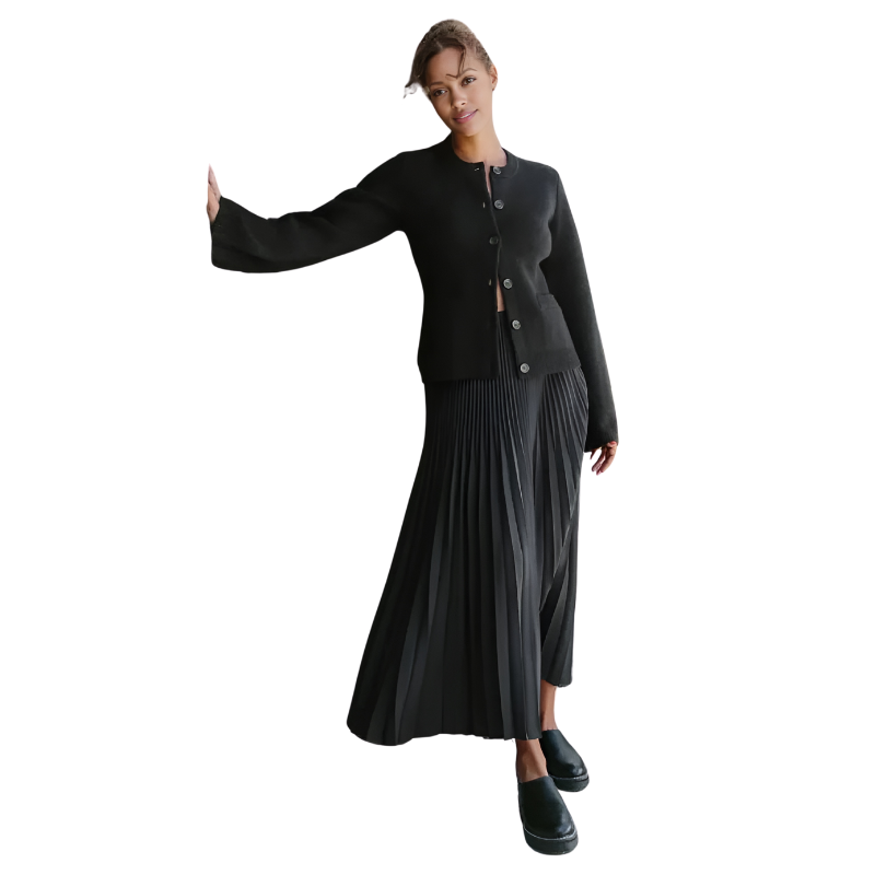 Elspeth | Elegant vest met klokmouwen en knopen - Stijlvolle gebreide trui voor dames