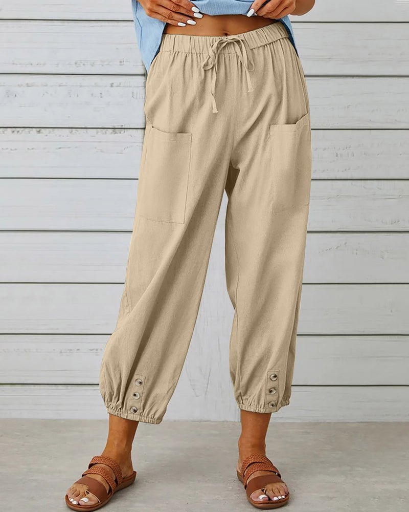 Zyrina | Comfortabele broek voor dames – Moderne casual broek met trekkoord