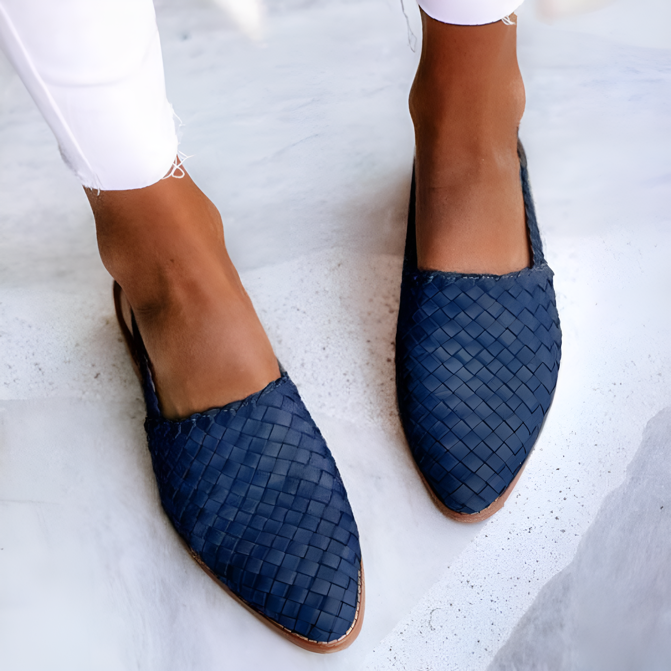 Nivessa | Geweven platte sandalen voor dames - Comfortabele, chique schoenen