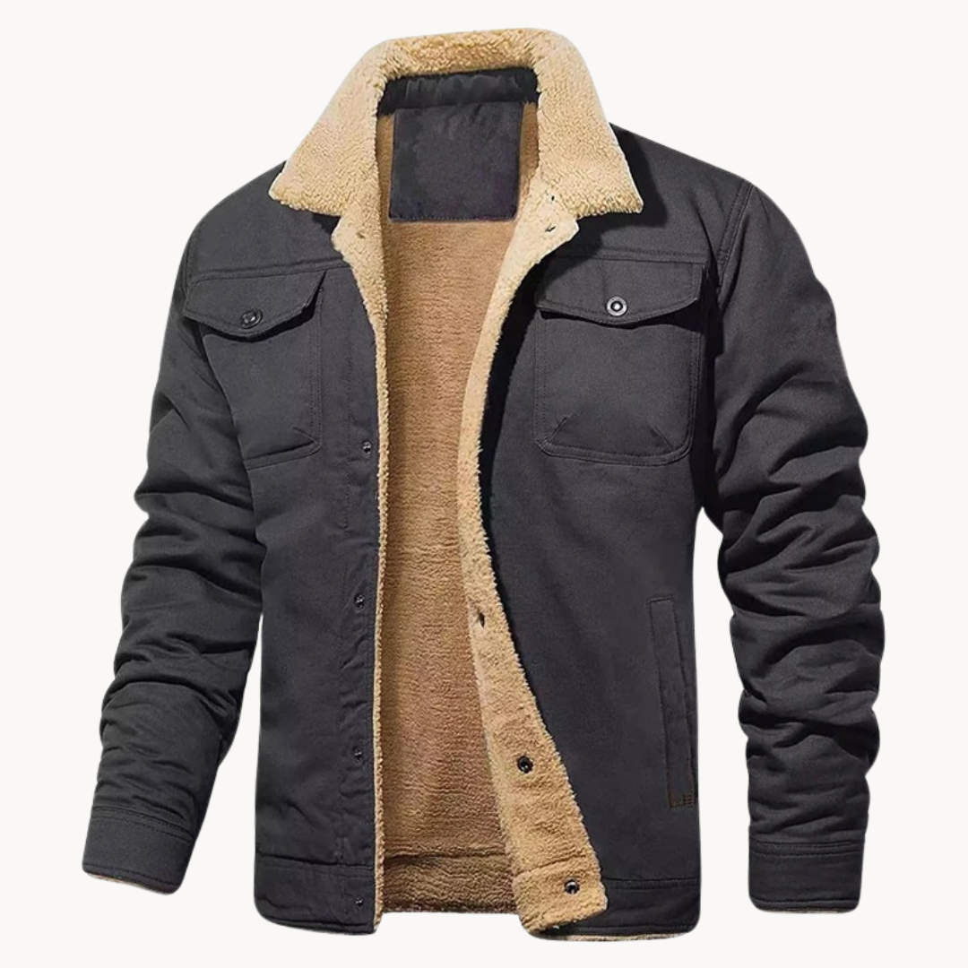 Quade | Heren fleece gevoerde jas - warme casual bovenkleding
