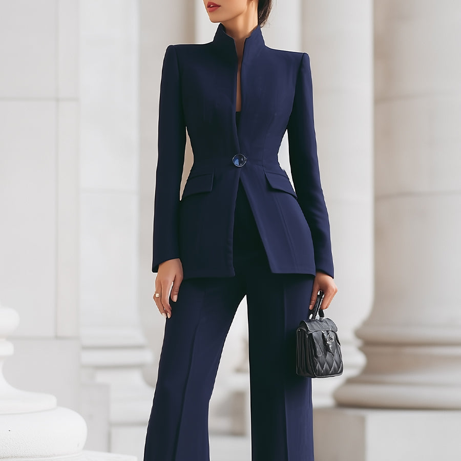 Faelith | Elegante blazer en wijde broekpak voor dames – Op maat gemaakt powerpak