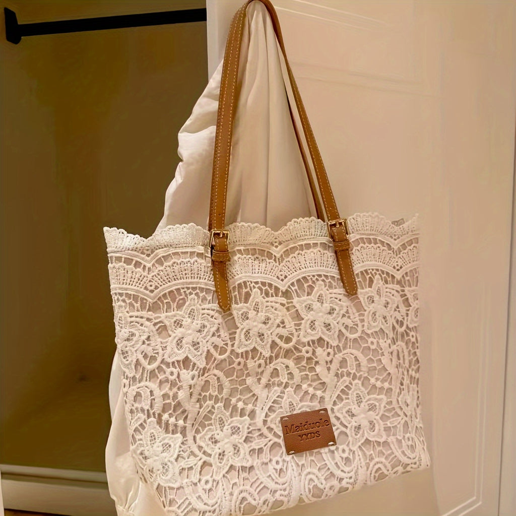 EthereaBag | Sac bandoulière élégant en dentelle blanche pour femme 