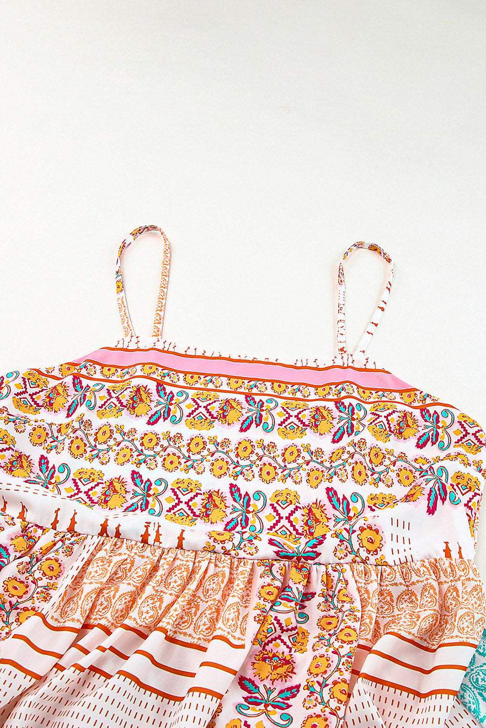 Graciana | Multi-coloured Boho Patchwork Print Sundress