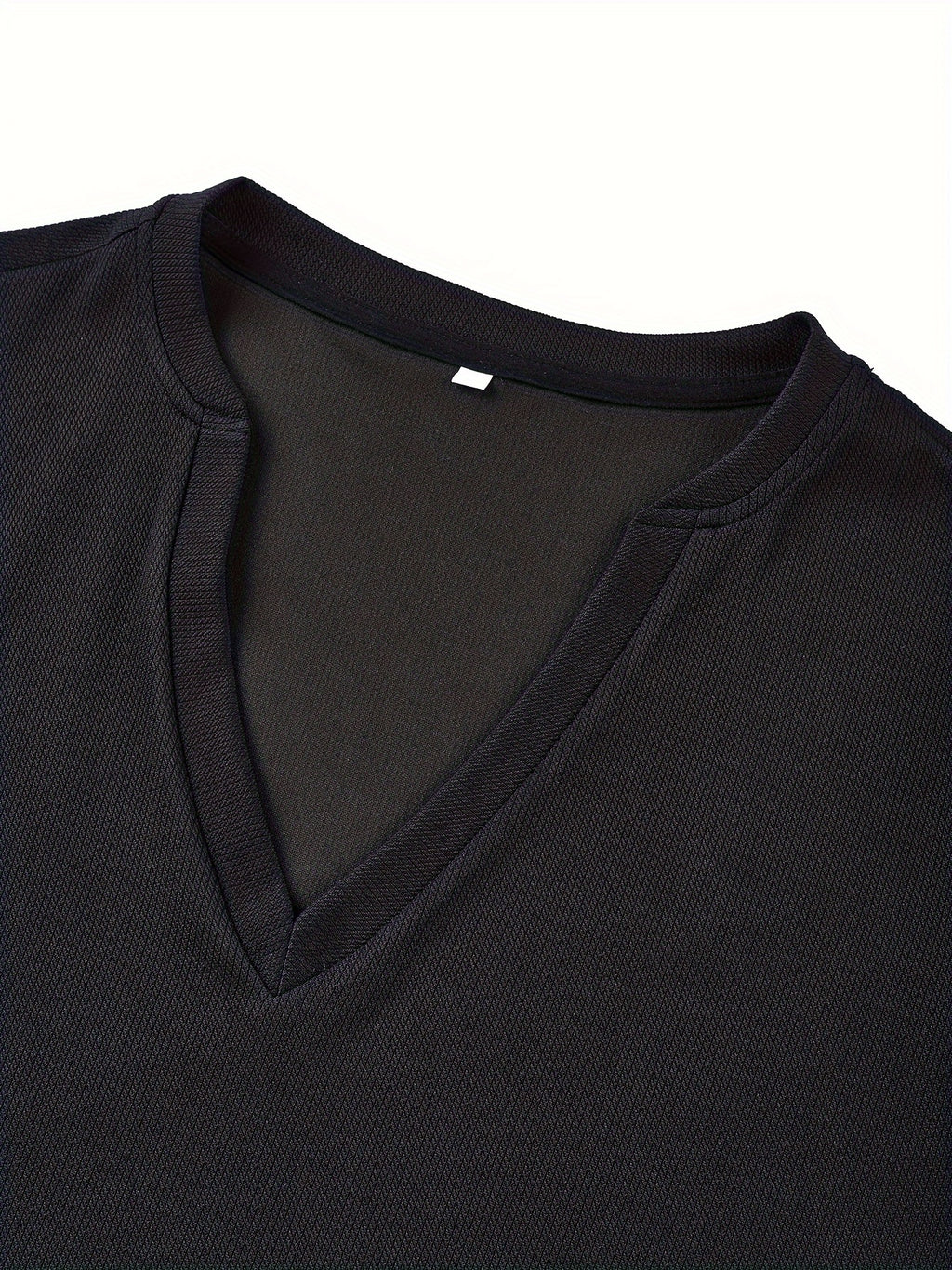 Arnhold | Heren-T-shirt met getextureerd diepe V-hals - Korte mouwen, slanke pasvorm, vrijetijdskleding