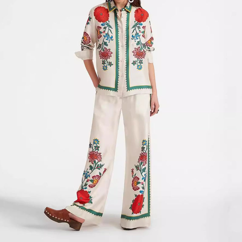 Kristen | Stijlvolle tweedelige set met bloemenprint