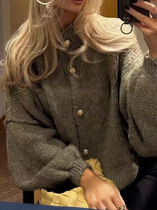 Djamila | Effen dames oversized Sweaterjack met vleermuismouwen - Casual & Stijlvol Bovenkleding