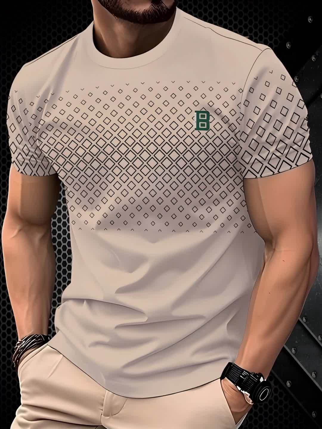 Ydran | Men's Round Neck T-shirt - Stretch knit fabric, soft polyester
