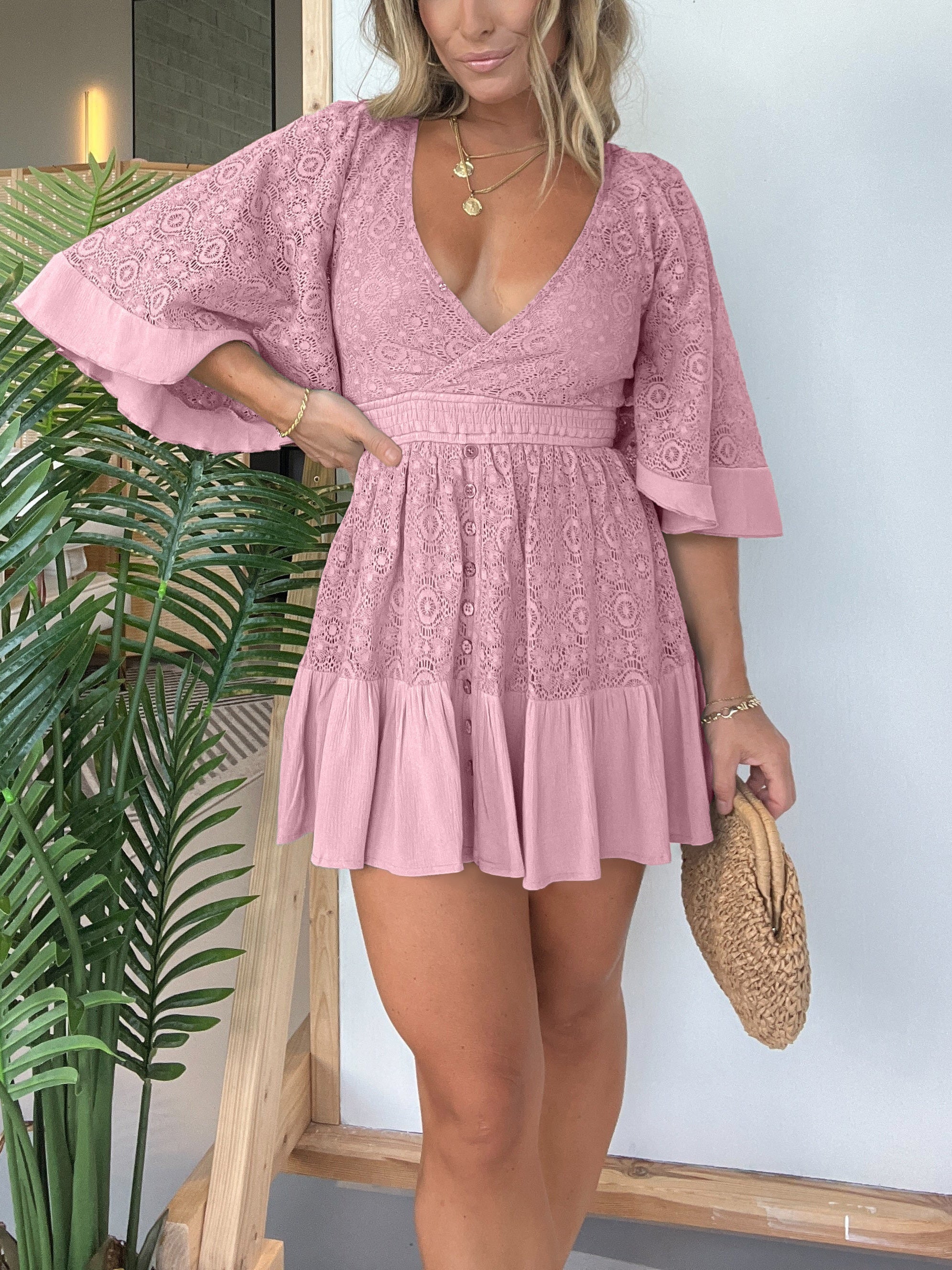 Zuzana | Robe-combinaison en dentelle enchanteresse 