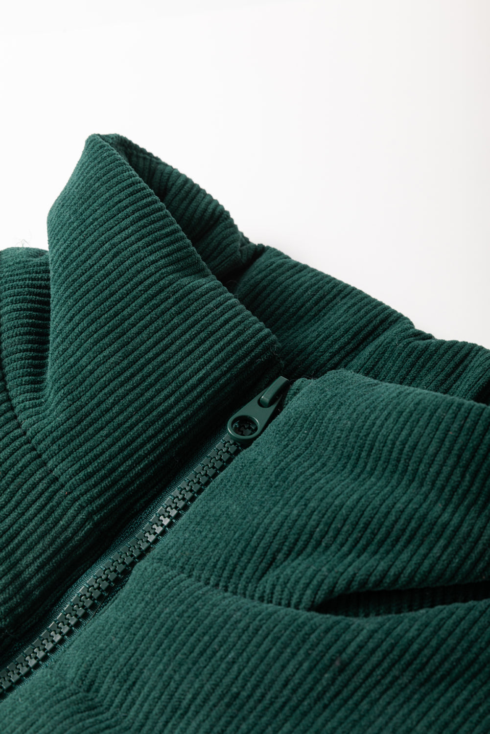 Dagny | Corduroy Puffer Vest met Ritssluiting Staande Kraag Casual Jack voor Dames
