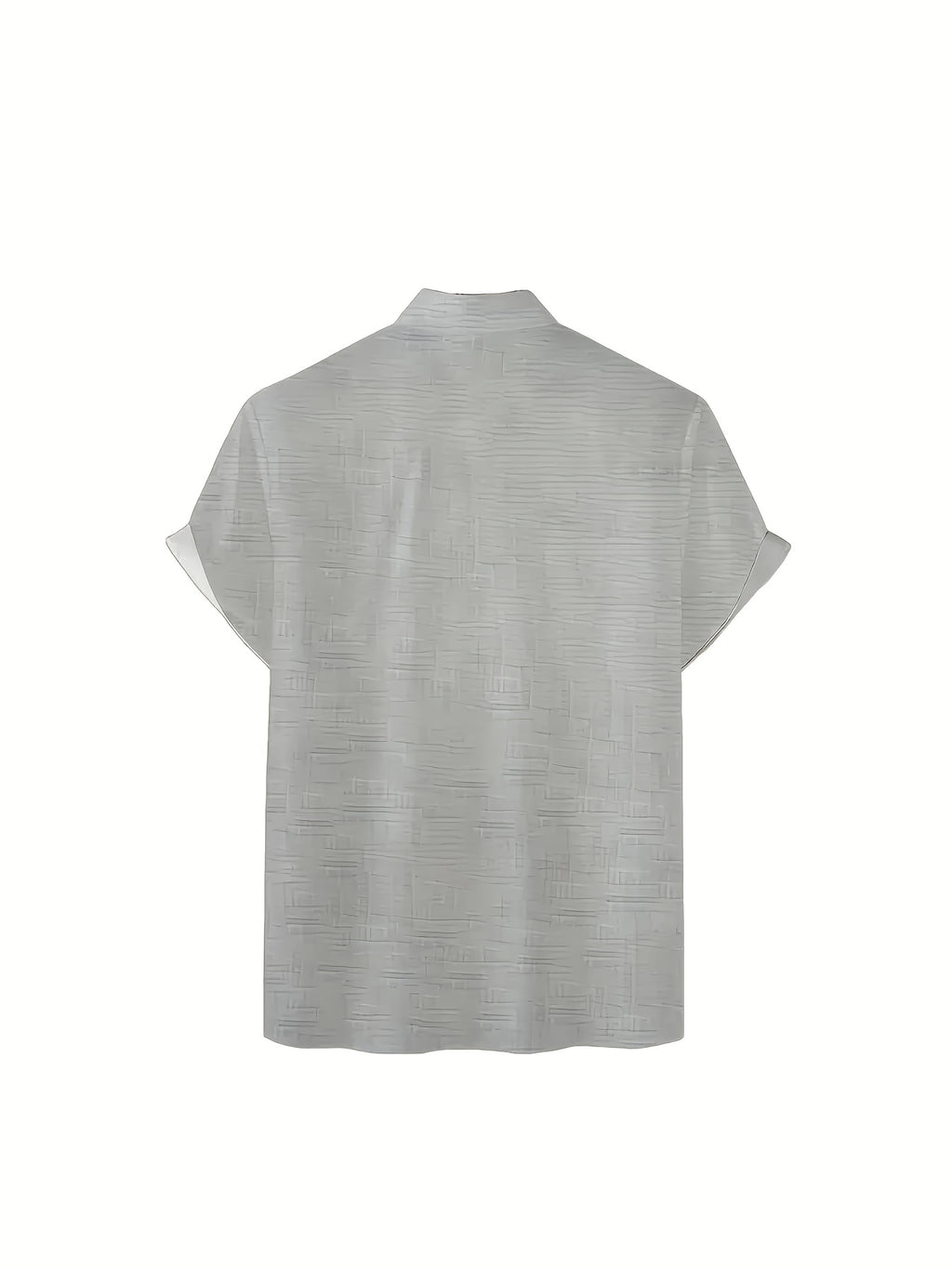 Isoren | Heren zomershirt – geometrische print, korte mouwen en casual met contrasterende strepen
