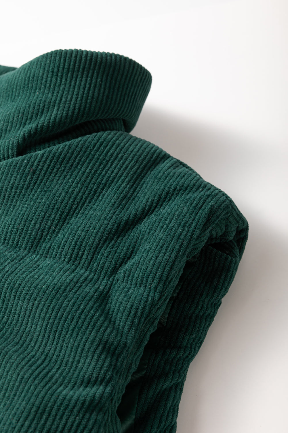 Dagny | Corduroy Puffer Vest met Ritssluiting Staande Kraag Casual Jack voor Dames