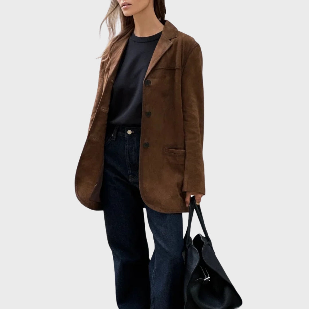 Selvyn | Warm suède reversjasje voor dames – Elegante herfst- en winterjas
