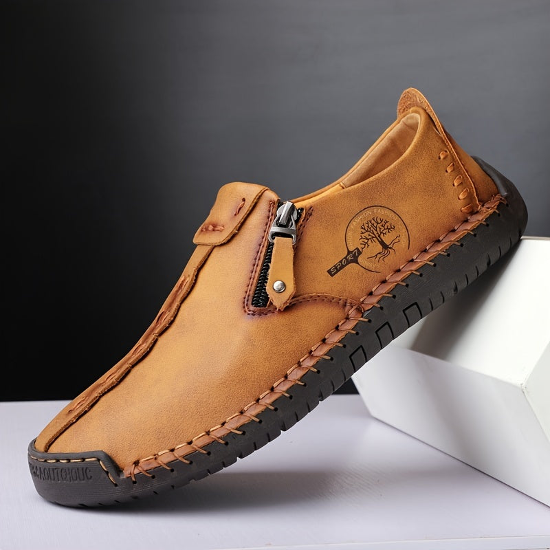 Tapio | Heren Vintage Handgemaakte Loafers - Lichtgewicht Slip-On Casual Outdoor Moccasins