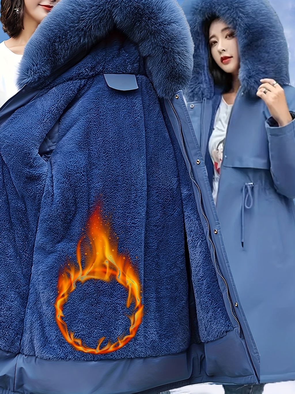 Tilda | Cozy Fleece gevoerd jack met capuchon voor dames - Winddicht, Waterdicht met pluizige rand