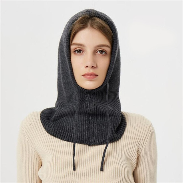 CozyVeil | Wollen gebreide bivakmuts – zachte kasjmier wintermuts & warme gezichtsbedekking voor koud weer