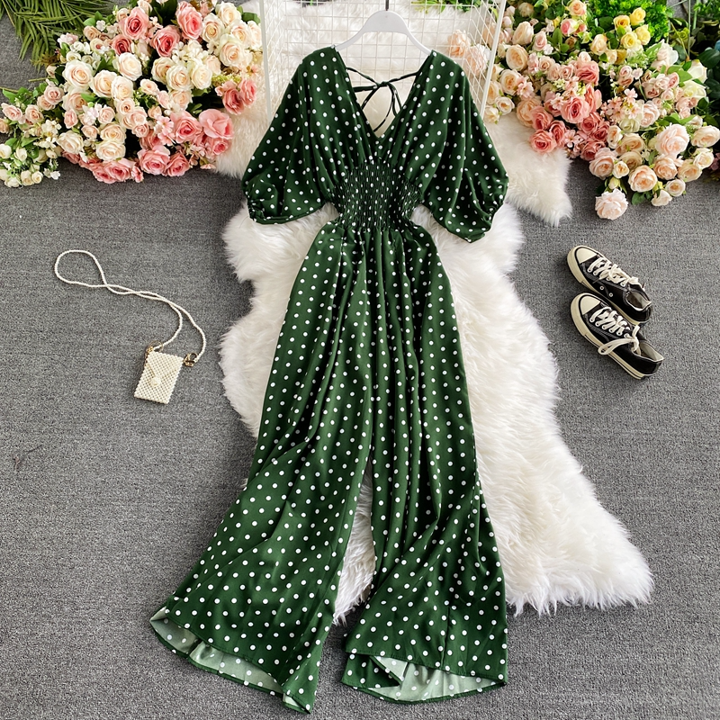 Zaïra | Combinaison barboteuse à pois 
