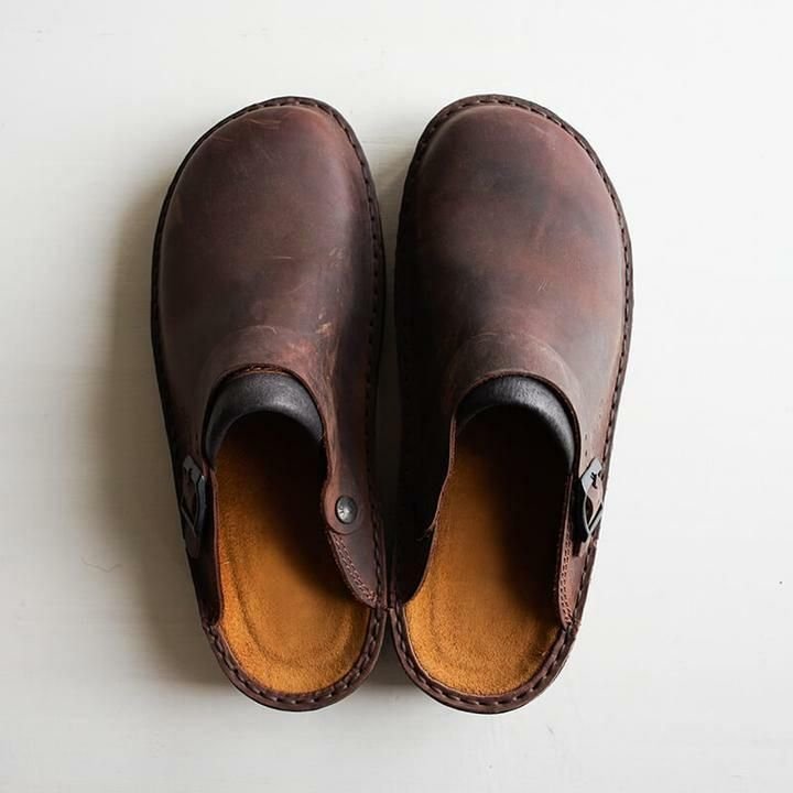 ErgoClog | Orthopedische leren pantoffels voor heren – Comfortabele klompen met steun voor de voetboog
