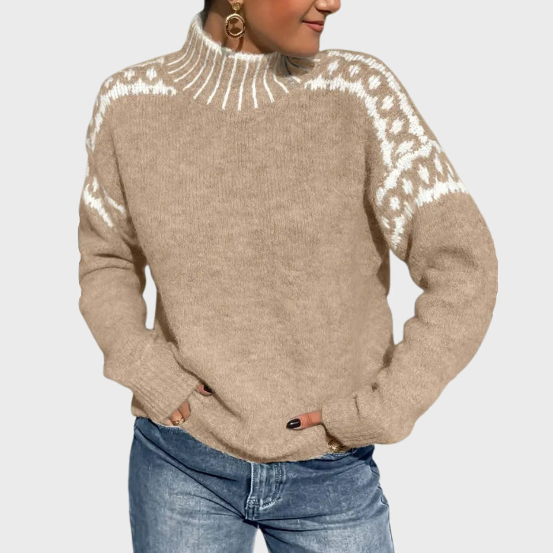 Quenara | Zachte gebreide trui – Comfortabele herfsttrui met lange mouwen voor dames