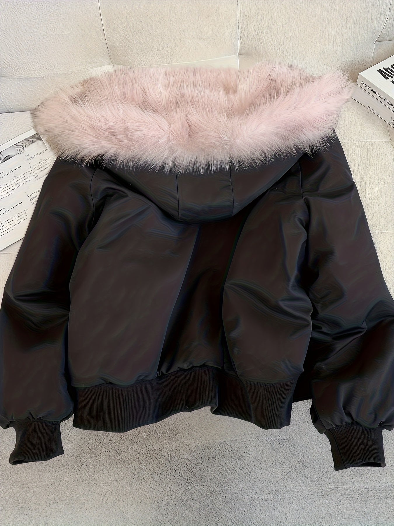 Veselina | Damesjas met capuchon en fleecevoering – Warme, harige winterjas, zachte casual bovenkleding
