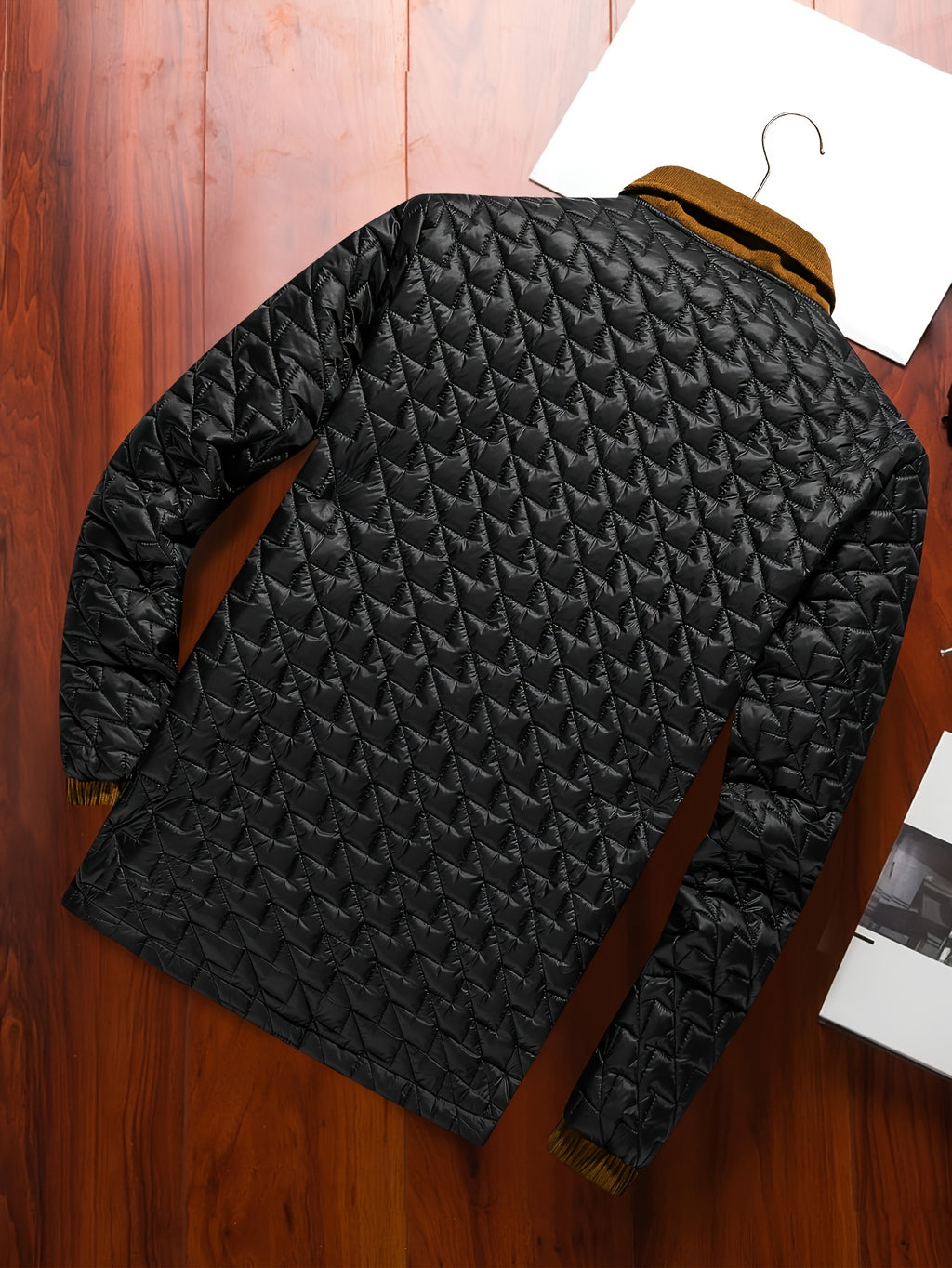 Fortino | Men's Padded Jacket - Contrasting Pockets, Regular Fit, Button Closure