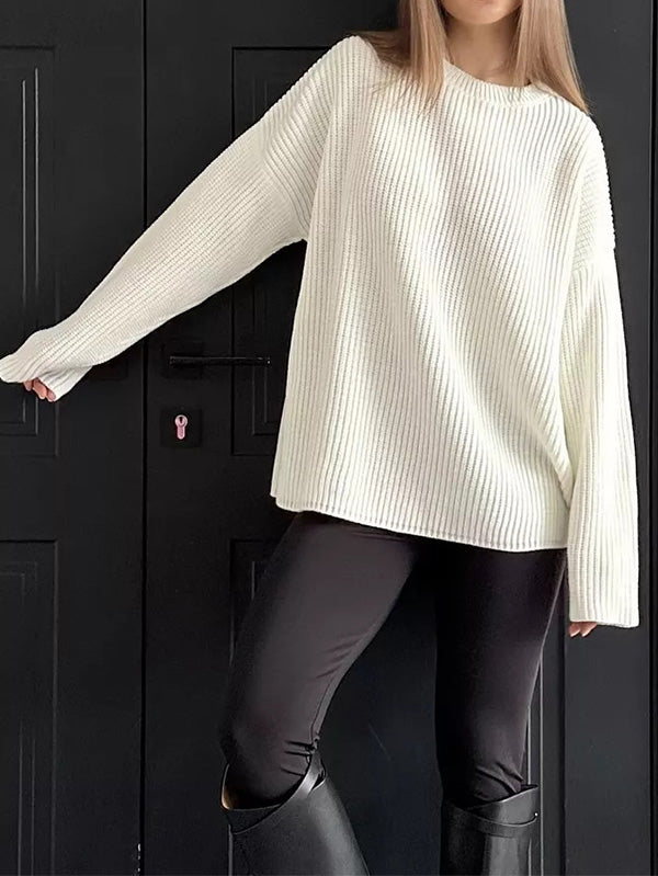 Alejandra | Eenvoudige oversized losse warme trui