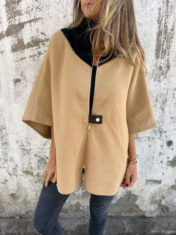 Kevra | Veste femme ample à col montant – Vêtement d'extérieur décontracté et tendance avec fermeture éclair intégrale