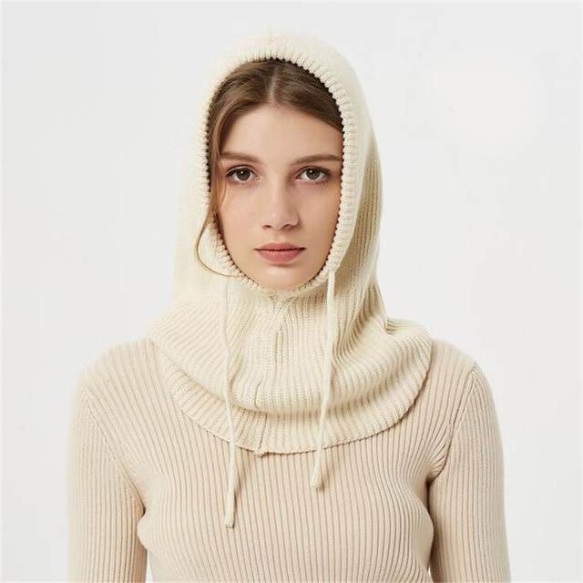 CozyVeil | Wollen gebreide bivakmuts – zachte kasjmier wintermuts & warme gezichtsbedekking voor koud weer