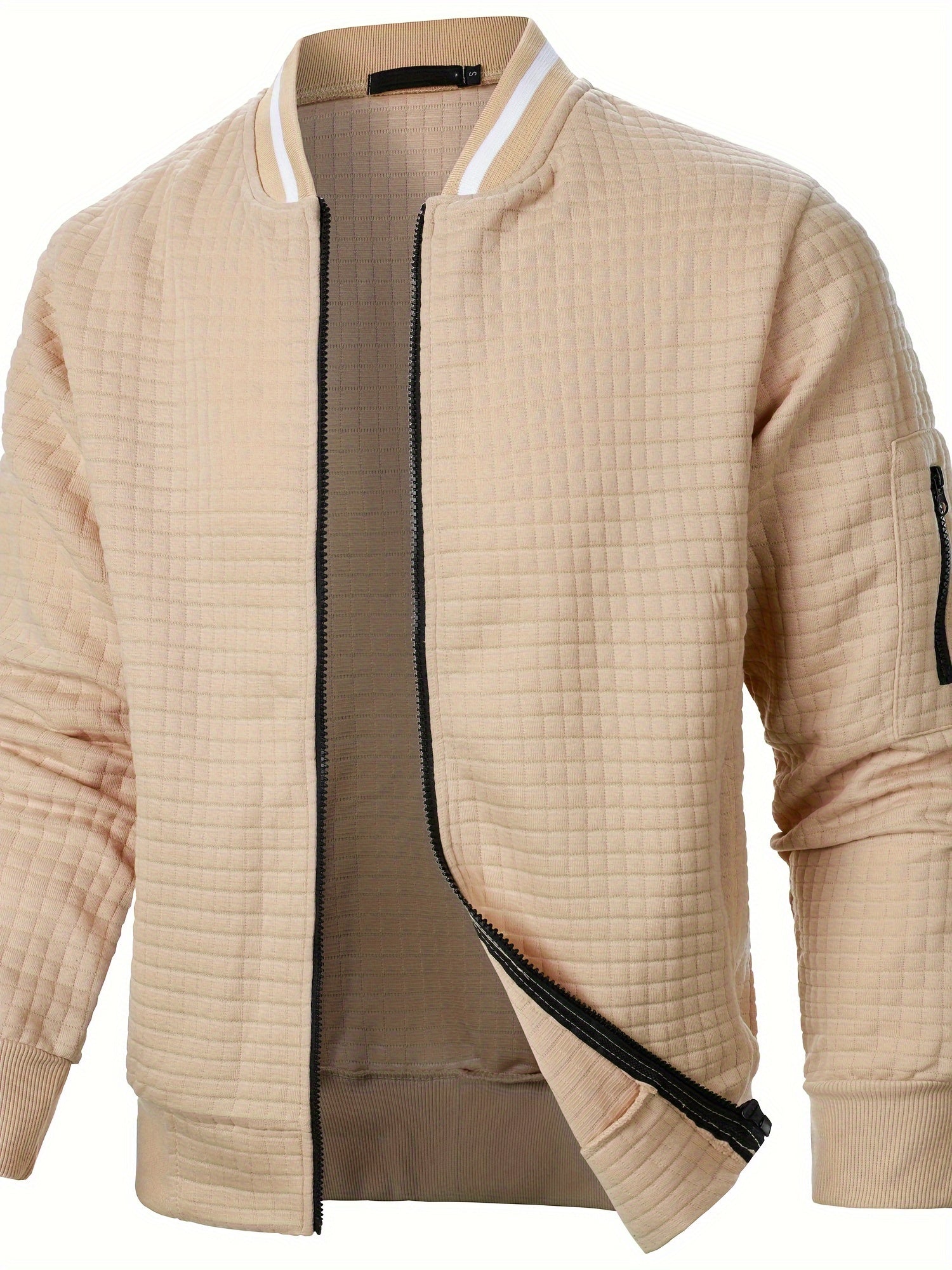 Soren | Men's Zip Up Stand Collar - Casual Insulated Knit Polyester Outerwear