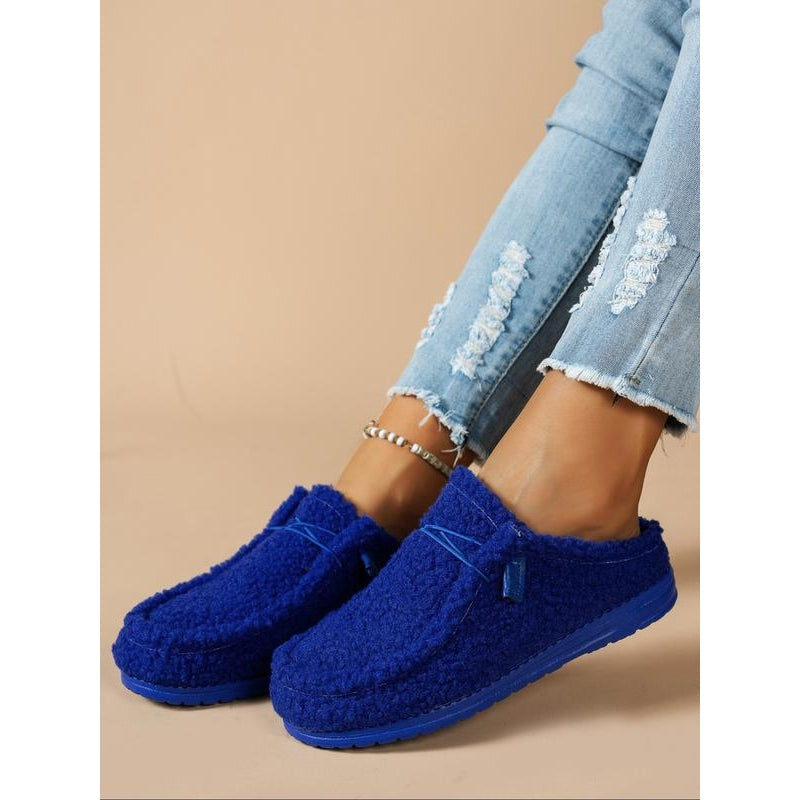Delvaya | Pantoufles en peau de mouton pour femmes – Chaussures d'intérieur douces et confortables