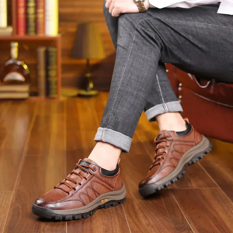 Griploft | Chaussures en cuir pour hommes - Cousues main, semelles intérieures, chaussures décontractées