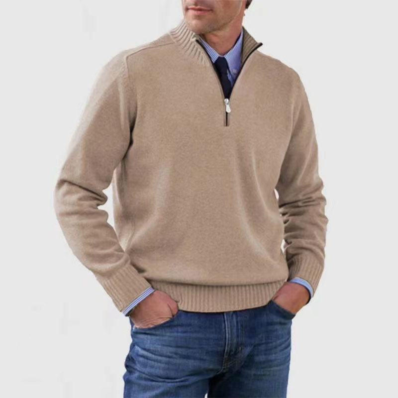 Erico | Heren trui met halve rits – Casual gebreide pullover, lange mouwen, ademend, comfortabel
