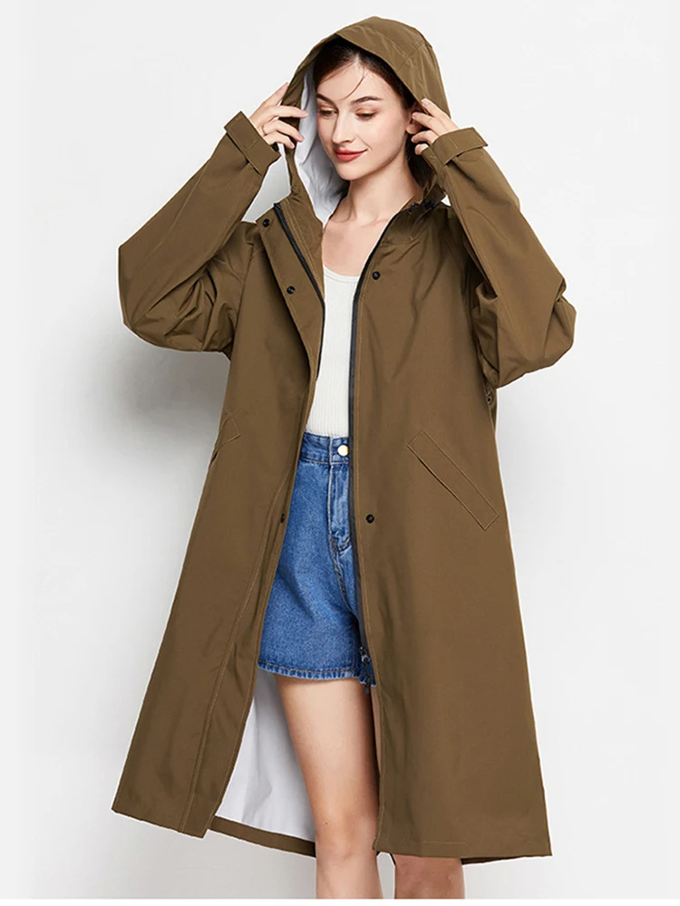 Anna | Imperméable et coupe-vent pour femme avec capuche ajustable, veste d'extérieur légère