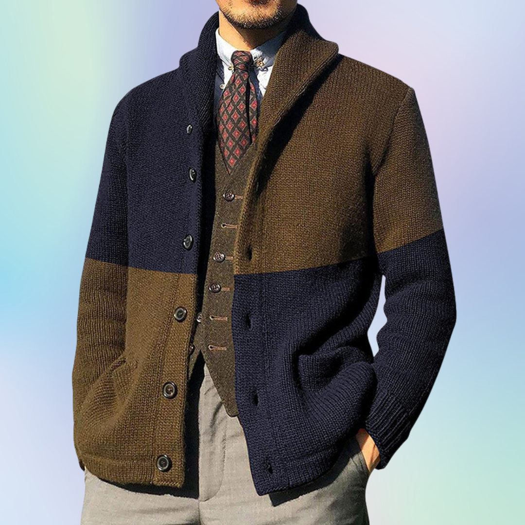 Kairo | Gebreid vest met colorblock voor heren - Stijlvol, warm, vrijetijdskleding