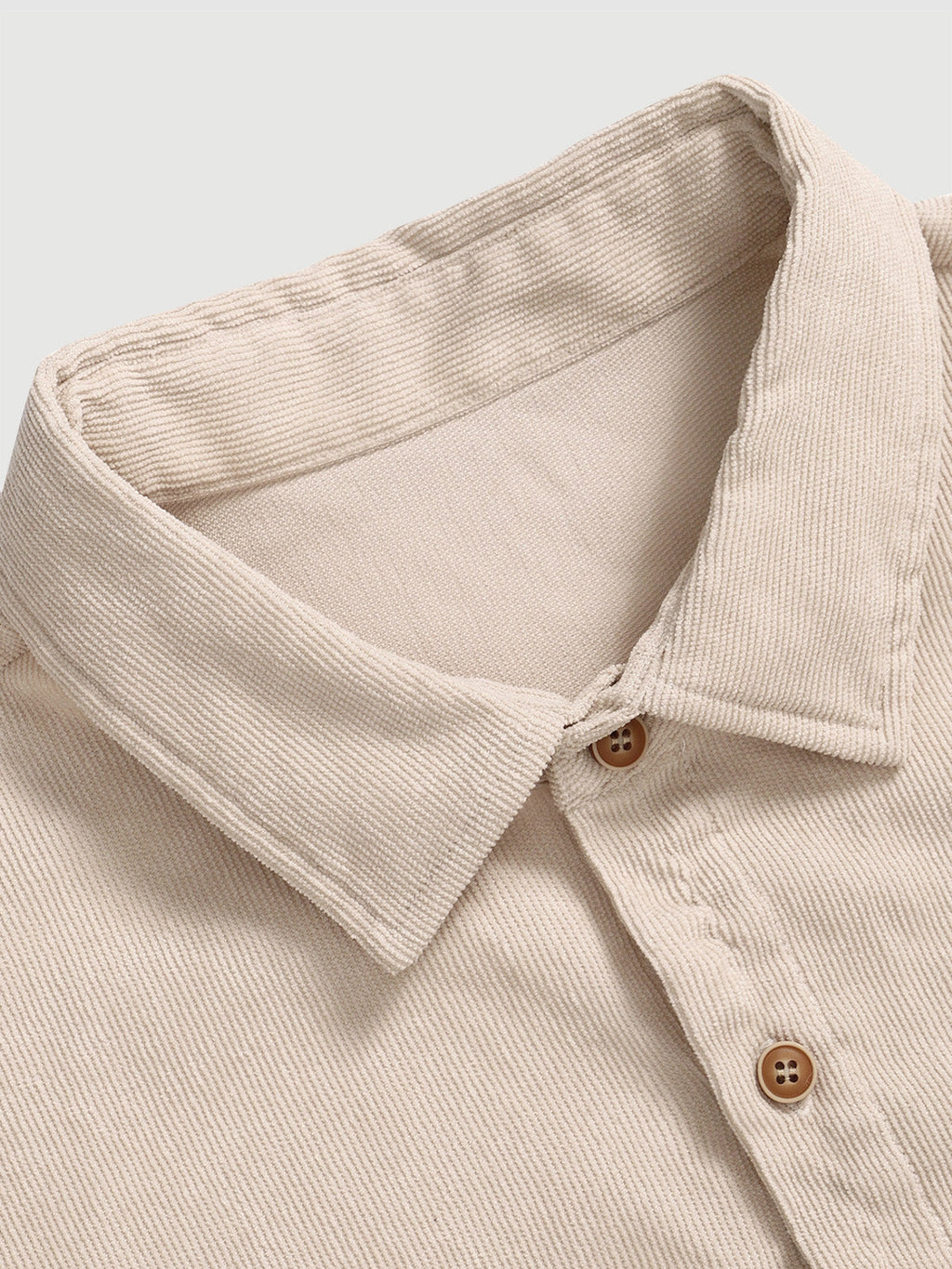 Elmar | Herenoverhemd met lange mouwen in getextureerd ribfluweel met knoopsluiting - Casual & Stijlvol