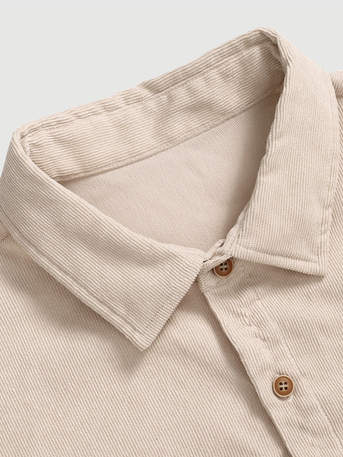 Elmar | Herenoverhemd met lange mouwen in getextureerd ribfluweel met knoopsluiting - Casual & Stijlvol