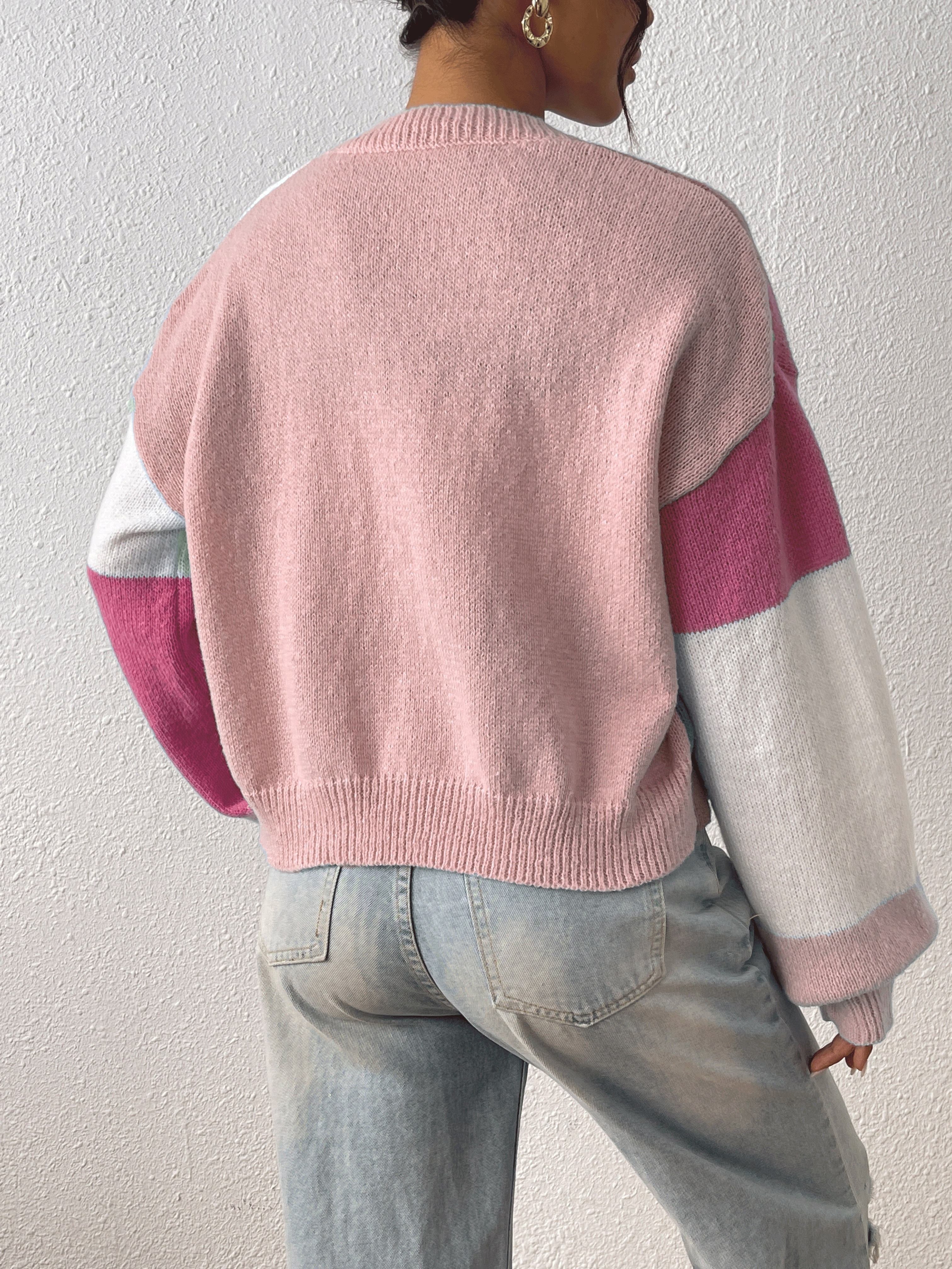 Dreya | Gebreid damesvest met kleurblokken - Trendy, gezellig & veelzijdig voor elke gelegenheid