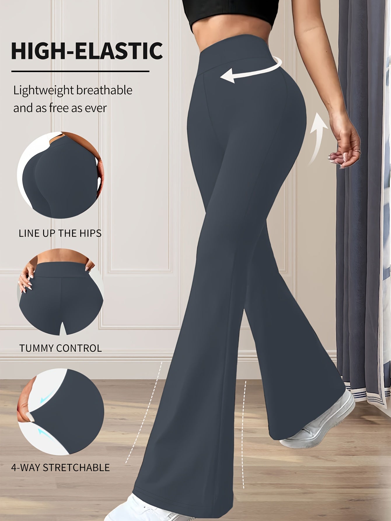 Raina | Uitlopende legging met hoge taille voor dames - Broek met buikcontrole