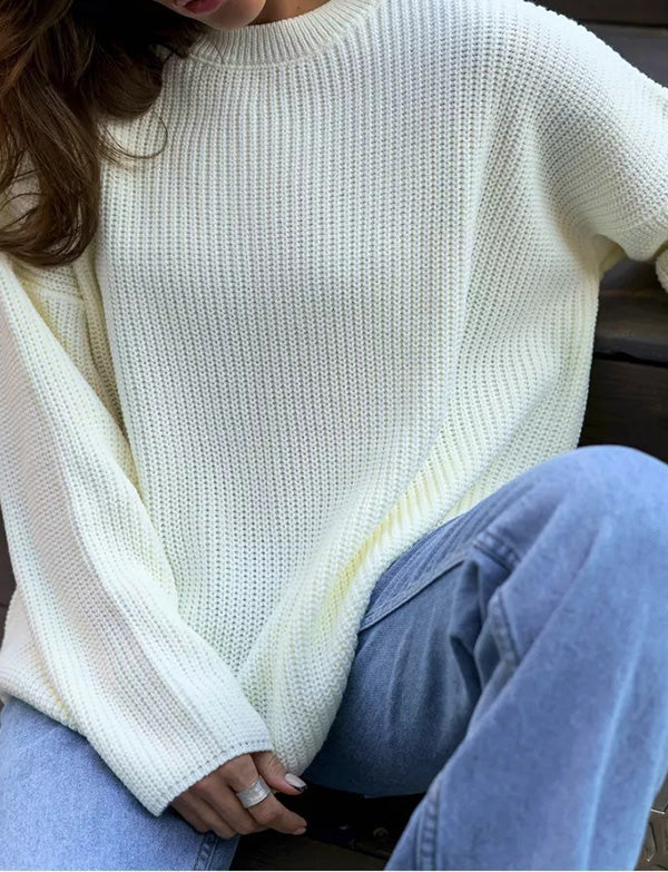 Alejandra | Eenvoudige oversized losse warme trui