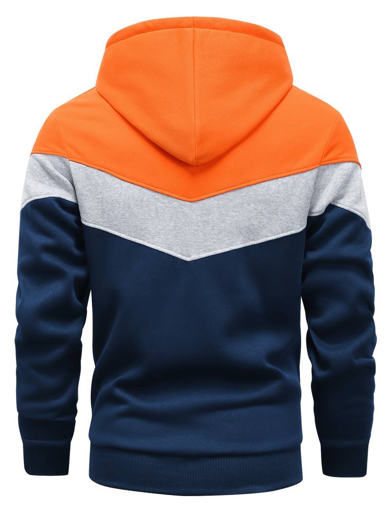 Gunther | Kleurblok Hoodie voor Heren - Stijlvol Casual Sweatshirt met Gedurfd Ontwerp