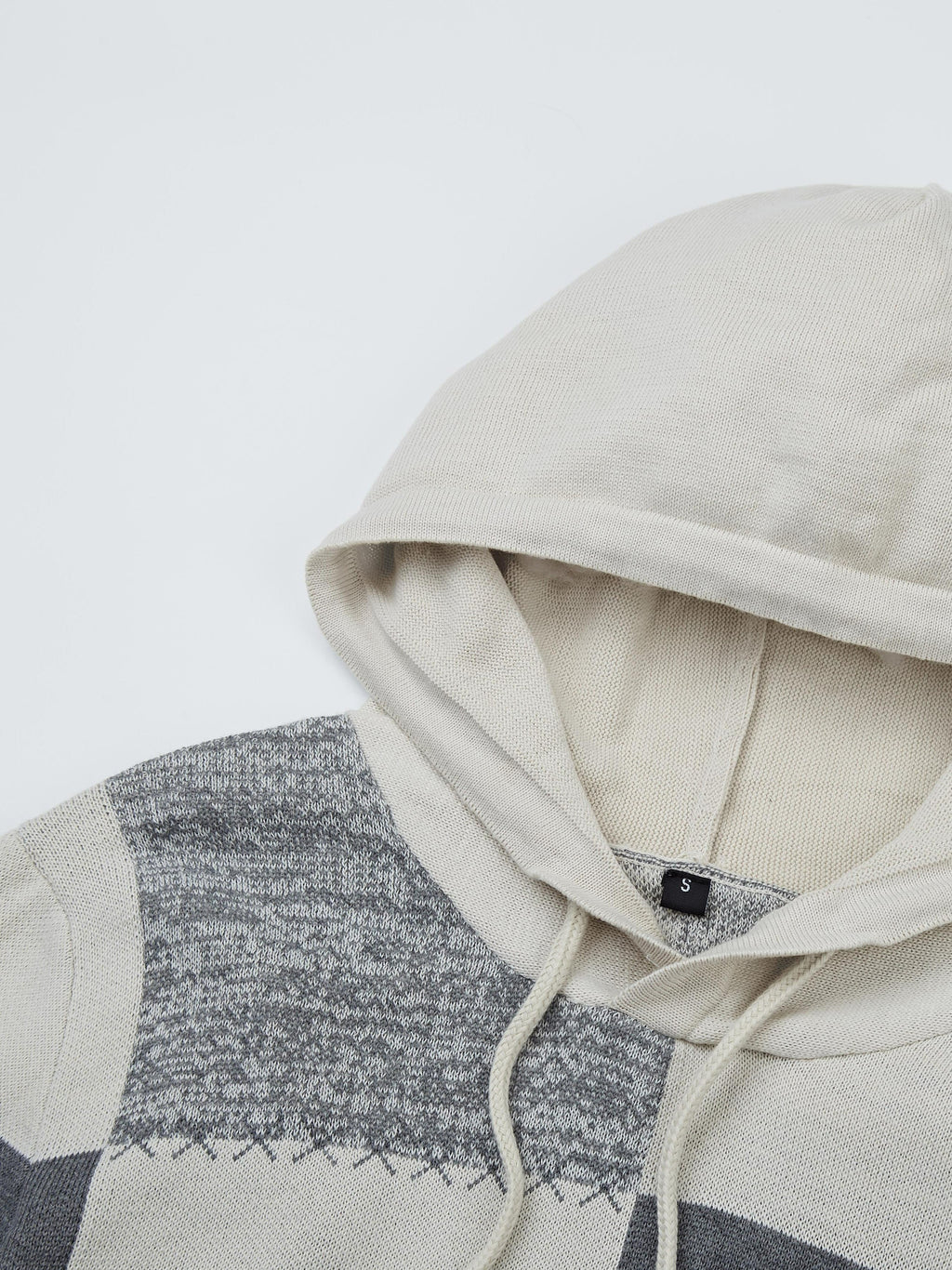 Cedar | Slim fit trui met capuchon voor heren - Casual geruit kleurenblok voor buitensport & winter